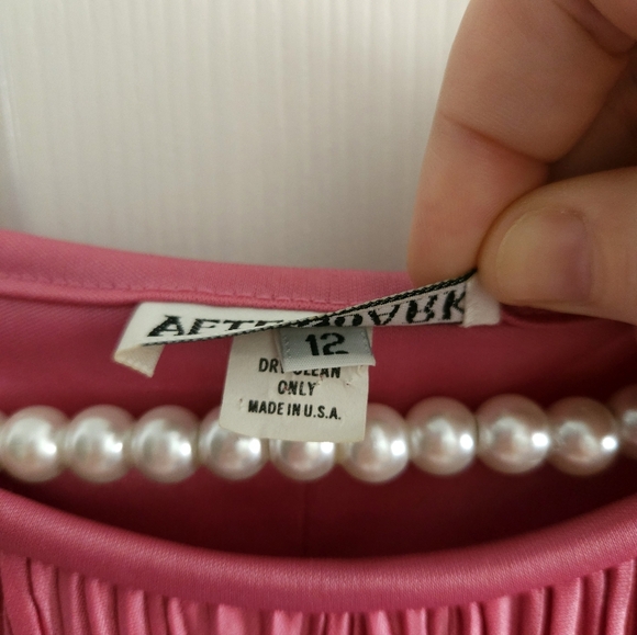 Vintage 1980s Afterdark Pink Cocktail/Prom Dress - Picture 2 of 10